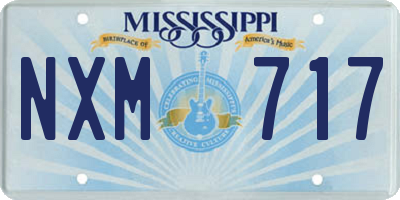 MS license plate NXM717