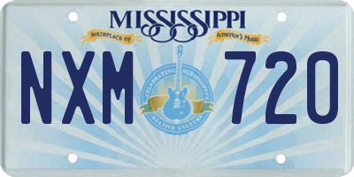 MS license plate NXM720