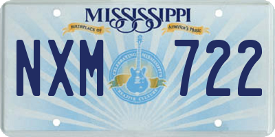 MS license plate NXM722