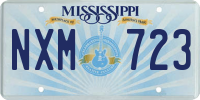 MS license plate NXM723