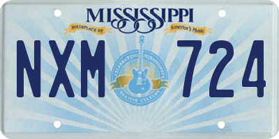 MS license plate NXM724