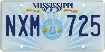 MS license plate NXM725