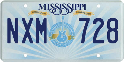 MS license plate NXM728