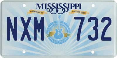 MS license plate NXM732