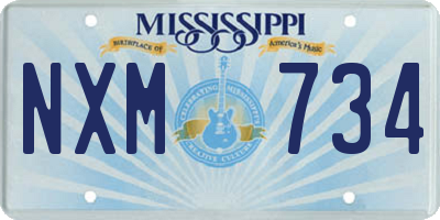 MS license plate NXM734