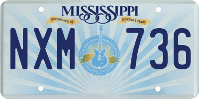 MS license plate NXM736