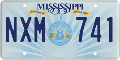 MS license plate NXM741
