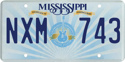 MS license plate NXM743