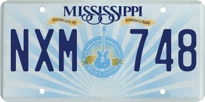 MS license plate NXM748