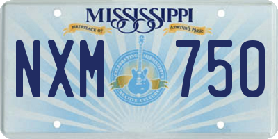 MS license plate NXM750