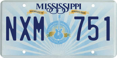 MS license plate NXM751