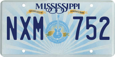 MS license plate NXM752