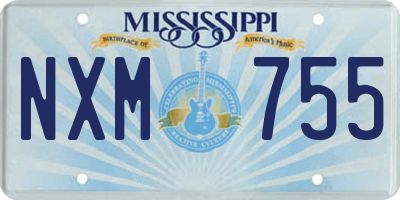 MS license plate NXM755