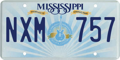 MS license plate NXM757