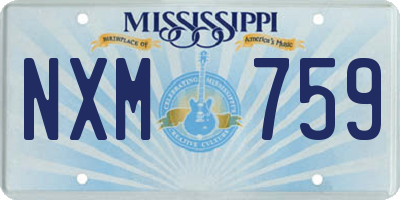 MS license plate NXM759