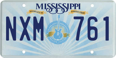 MS license plate NXM761