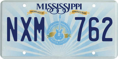 MS license plate NXM762
