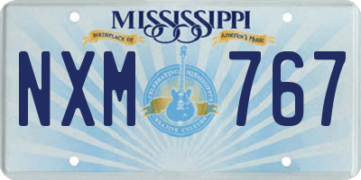 MS license plate NXM767