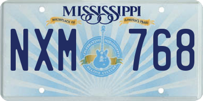 MS license plate NXM768