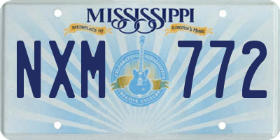 MS license plate NXM772