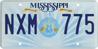MS license plate NXM775