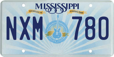 MS license plate NXM780