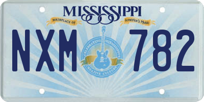 MS license plate NXM782