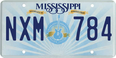 MS license plate NXM784