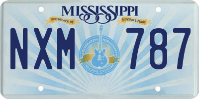 MS license plate NXM787