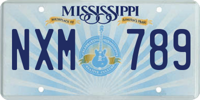 MS license plate NXM789