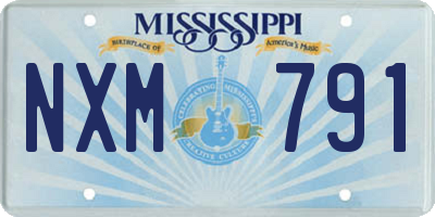 MS license plate NXM791