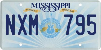 MS license plate NXM795