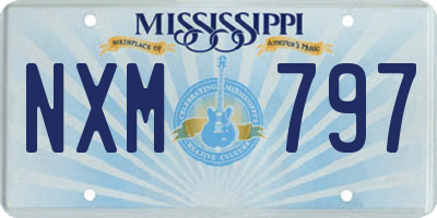 MS license plate NXM797