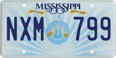 MS license plate NXM799