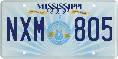 MS license plate NXM805