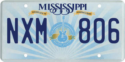 MS license plate NXM806