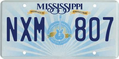MS license plate NXM807