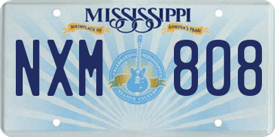 MS license plate NXM808