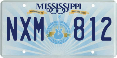 MS license plate NXM812