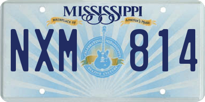 MS license plate NXM814