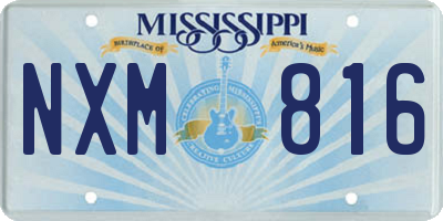 MS license plate NXM816