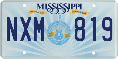 MS license plate NXM819