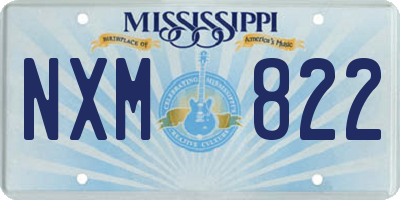 MS license plate NXM822