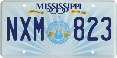 MS license plate NXM823