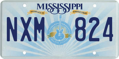 MS license plate NXM824