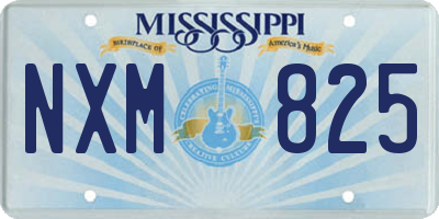 MS license plate NXM825
