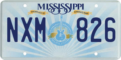 MS license plate NXM826