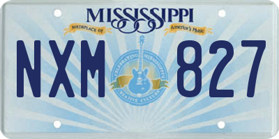 MS license plate NXM827