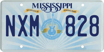 MS license plate NXM828
