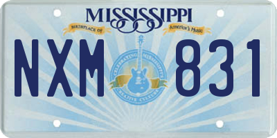 MS license plate NXM831